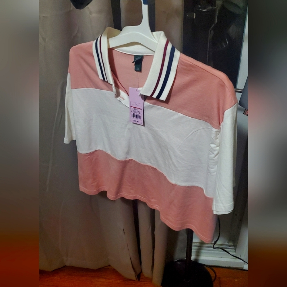 Wild Fable large cropped collared shirt